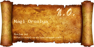 Nagl Orsolya névjegykártya